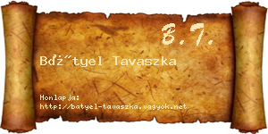 Bátyel Tavaszka névjegykártya